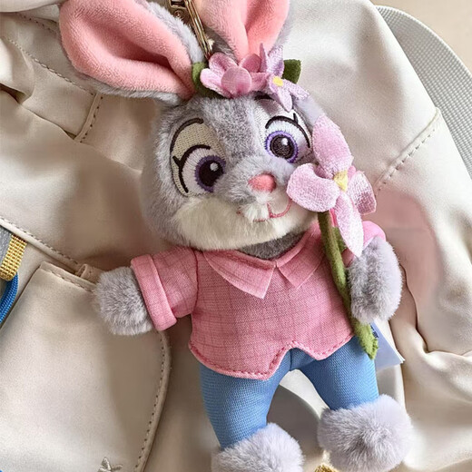 迪士尼（Disney）毛绒玩具公仔布娃娃玩偶钥匙扣生日礼物 疯狂动物城朱迪兔子挂件