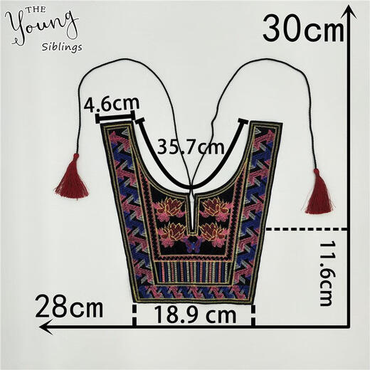 Color de poliéster iy bordado de estilo étnico accesorios de ropa a mano y accesorios de ropa a mano estilos 13781