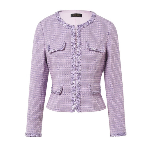 La Koradior Elegante Frühlings-Neue Damen-Jacke, kurz, schlank, modisch, für Pendler, Temperament, altersreduzierende Jacke, mittelviolett, M