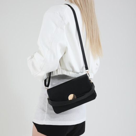 MEDYST fashionable women's bag fashionable clutch bag spring new trendy casual simple temperament one-shoulder crossbody bag black