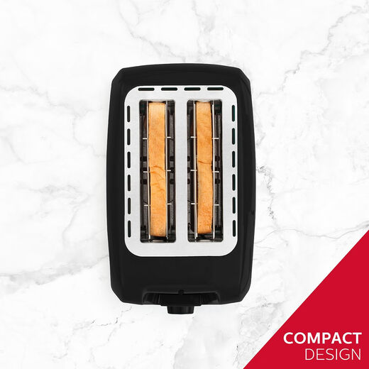 Holstein Housewares 2-Slice Toaster with 7 Browning Control Settings, Black - Perfect for toasting bread, bagels and waffles