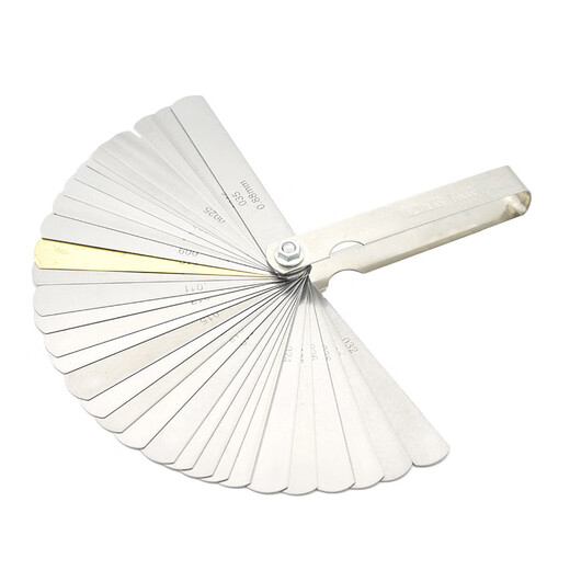 DITRON feeler gauge stainless steel plug gauge gap gauge 0.02-1.0MM thickness measurement feeler gauge 100MM_17 pieces