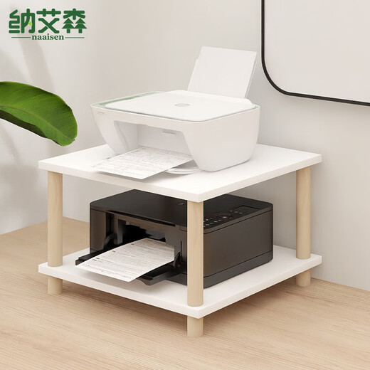 打印机置物架工位桌面复印机多层托架桌上扫描仪垫高底座放置架子 双层-层距1049*34*17.2cm