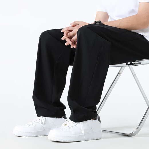 
Miniso scimitar pants men's summer straight loose men's pants casual pants thin breathable versatile men's pants Z gray L