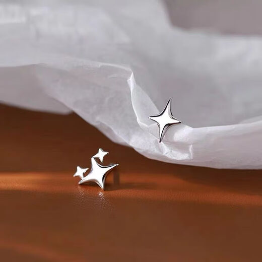 Meipai ear piercing and silver earrings for women kt cat earrings kitty kitty kitty design sense cute female student earrings SN9905 kt kitten [one pair]