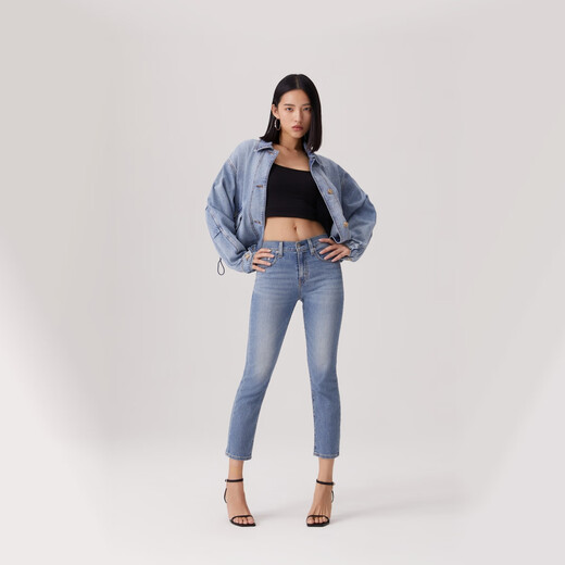 Levi's商场同款冰酷系列25夏新款女士724高腰修身直筒牛仔裤18883 000 25 (28)