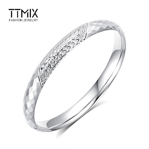 TTMIX women's pt950 platinum bracelet with temperament, rhombus-shaped platinum bracelet, birthday gift, 58mm, weight 28.76g, width 7.7mm