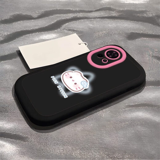 YSUNK适用华为nova13宽松nova12手机套nova11全包nova10软nova9可爱nov 泡芙-黑色-猫想鱼Q1283单壳 华为nova12Ultra