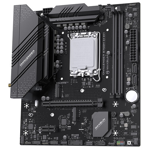 Mingxuan (Maxsun) MS-Challger B760M D4 WiFi Computer Gaming Motherboard unterstützt CPU 12600KF/13490F/13400F (Intel B760/LGA 1700)