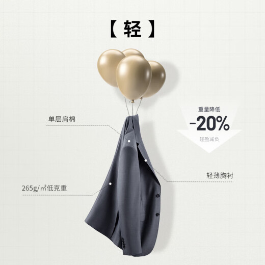金利来【可机洗羊毛】春夏新款西装男通勤显瘦正装商务休闲外套西服 EZTG30936012-黑色-99 54 A