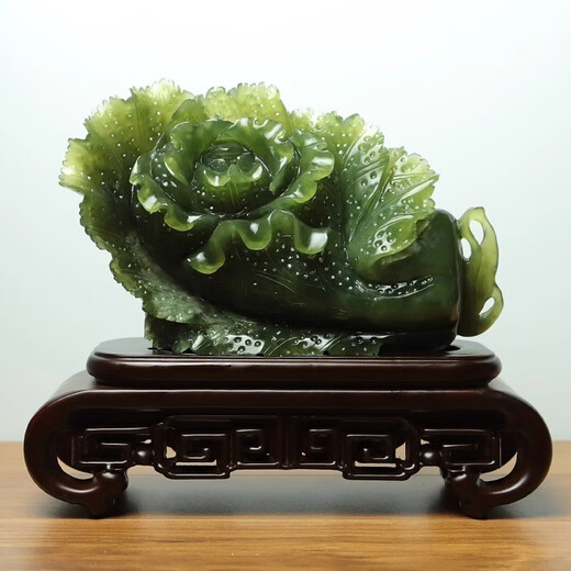 Navestin Navstin Natural Jade Xiuyu Kohl Ornament Rohstein Grün Grüne Jade Ornament Baicai Julai Haus Relocation Company Eröffnungsgeschenk DA829