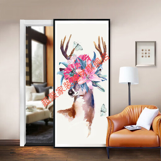 Meikejie Customized Ghost Door Trackless Sliding Door Barn Door Sliding Door Bedroom Kitchen Door Bathroom Folding Partition Door Ghost Solid Wood Door Customized/First Square Meter Price