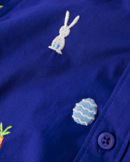 GYMBOReeGymboree, Boys and Toddlers Short Sleeve Button-Down Shirt, Navy Narrow, 3 T Navy Narrow 3 T