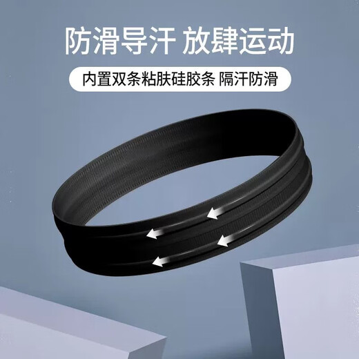 OENY运动发带男士吸汗头巾男生跑步女羽毛球防汗健身篮球导汗止汗头带 灰黑两条【换洗无忧 优惠力荐】