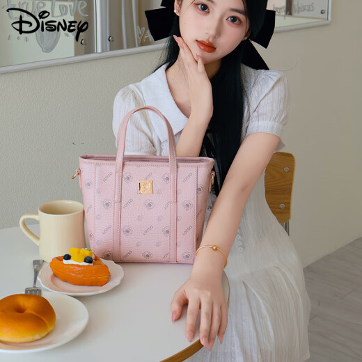 Disney Umhängetasche Frauen 2025 Neue Einkaufstasche große Kapazität Pendler Crossbody Achselbeutel Erdbeerbär Rosa