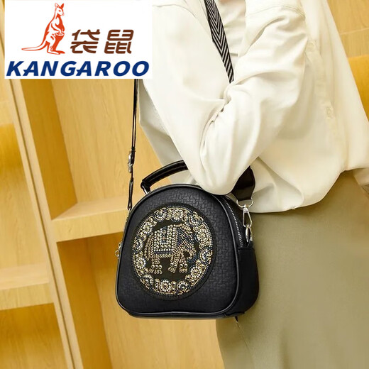 Kangaroo 2025 Nueva capa superior Plaza de vaca Small Reddone Red Red Red Red Red Red Red Red Red Red Red Red Red Round Sbowing Strap de un hombro Crossbody Bag Versátil
