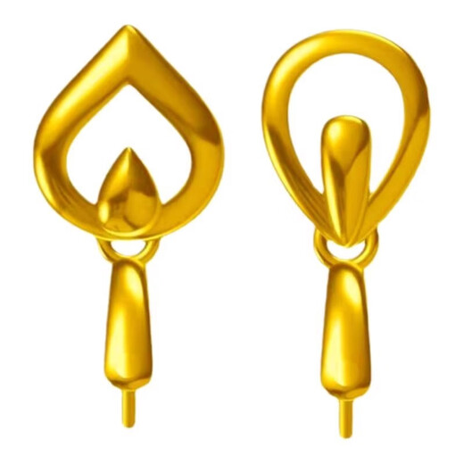 Pure 18K gold buckle head thickened universal clip melon seed buckle jade jade inlaid K gold pendant buckle necklace pendant for women 18K gold (full gold) No. 1 single-minded