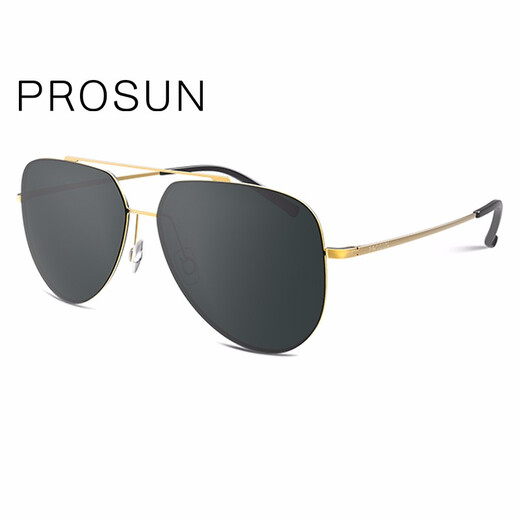 Baosheng New sunglasses for men and women, simple polarized sunglasses for pilots, steel wire metal driving mirror PS7027 C60 frame light gold