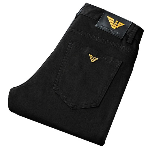 Chiarmania Jeans sin escalas de alta gama Tendencia elástica delgada de verano delgadas pantalones largos de alta gama K683 Negro [verano] delgado 29