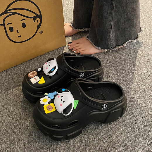 G.Duckkids kleine gelbe Enten Mädchen Kinderhöhlenschuhe im Sommer tragen Kinder Baotou Beach Pantoffeln im Sommer Big Children's Cool Love Coal Ball Khaki 35 -36 [Standardcode]