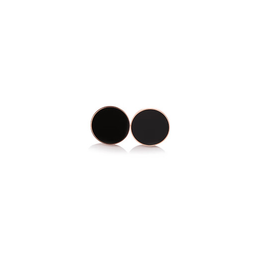 
T Apocalypse Century Female Korean Temperament Simple Couple Personality Black Earrings 9195-Round