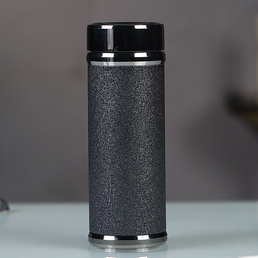 Tanxuange Purple Clay Tea Tasse Thermos Cup Herren-High-End-Büro-Tee Tasse für Geschenke für Vater und Lehrer Custom Lacking Spiegel mattes schwarzer Straight Cup-Red Lederbox 350ml