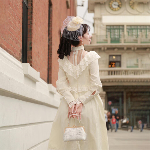 品计留洋大小姐民国风洛丽塔礼服新款影楼复古婚纱千金名媛超仙连衣裙 连衣裙+帽子 均码