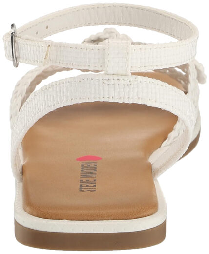 Steve Madden Girls' Shoes Meris Sandals, White White 1 Little Kid