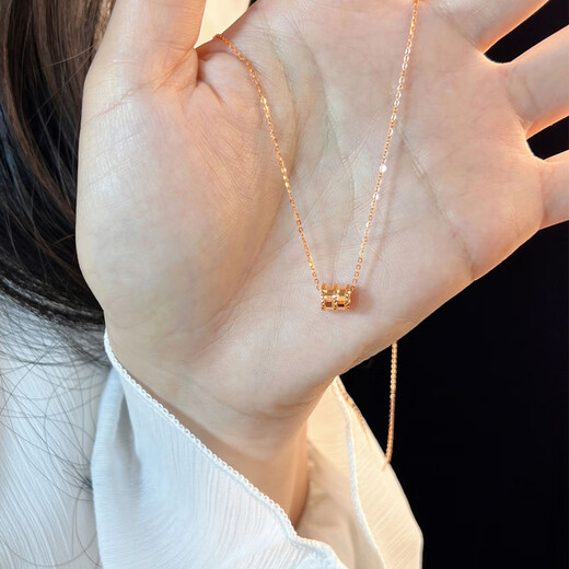 DOMEN French 18k gold-plated rose gold necklace small waist gold color light luxury niche girl style clavicle chain jewelry rose gold