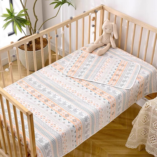 Small size Category A infant and child sheets six-layer gauze bed pure cotton kindergarten universal cotton bed cover for all seasons Tianyuan Rabbit 80*130 retracted 70*120cm