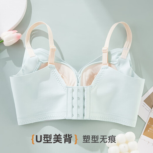 雅黛俪（ALDOLA）内衣女提拉小胸聚拢显大2025春夏新款收副乳防下垂调整型文胸罩 冰蓝 75A