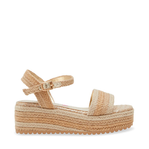 Steve Madden Girls' Shoes Cleo, Natural Natural 2 Little Kid