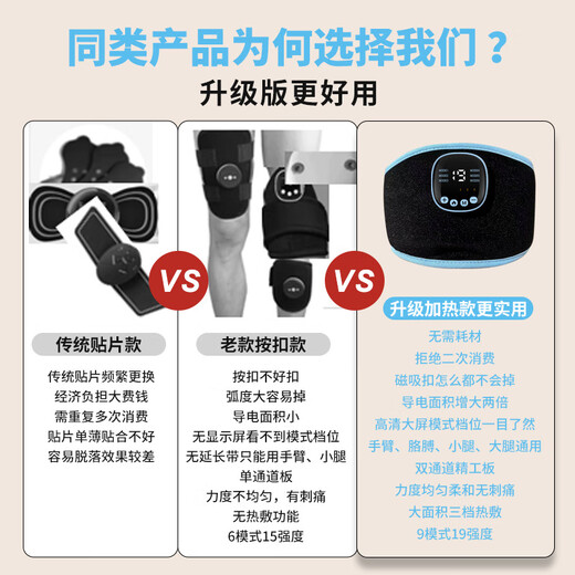 New ems heated wristband home hand training massager portable hand and foot massager without remote control blue arm (hot compress model