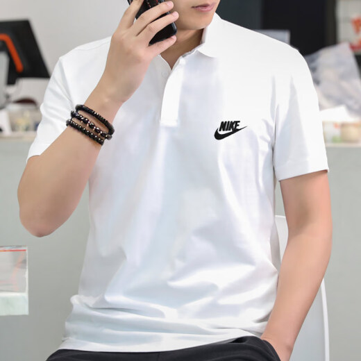 NIKE Nike POLO shirt casual summer new men's lapel short-sleeved sportswear half-sleeved running T-shirt CJ4457 FN3895-675_Pure cotton counter genuine fake one compensation L _Recommended 130-150Jin[Jin equals 0.5 kg]_175
