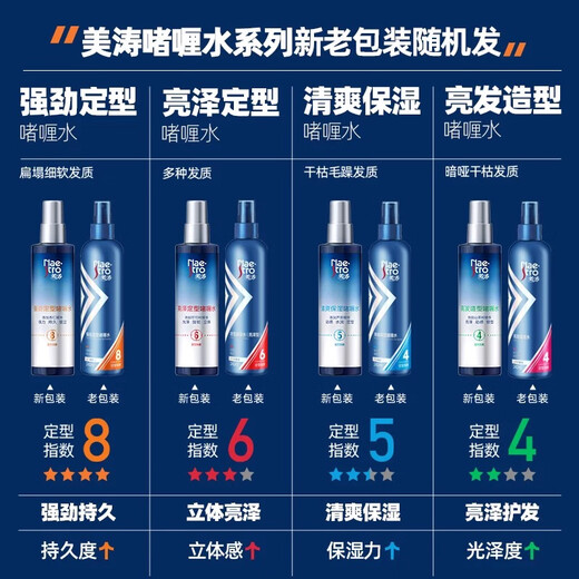 美涛定型啫喱水（亮泽型）240ml【临期清仓】