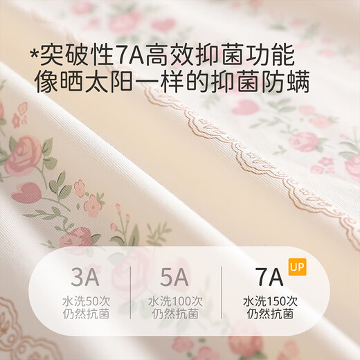 
Yunxiangyi children's nightgown girls nightgown summer cool feeling modal cotton antibacterial sweet gentle strip flower pullover nightgown size M