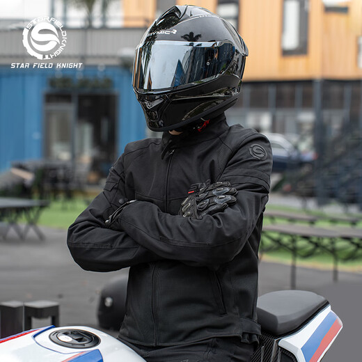 Starry Sky Knight Starry Sky Knight Motorcycle Cycling Ropa Mole de verano Motos transpirable Fashion Jacket retro Skj840