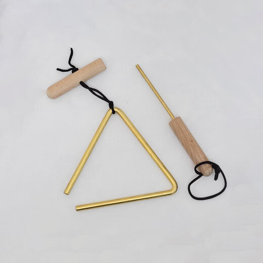 
MEINL Mail Brass Triangle Iron 789 Stainless Steel Professional Orchestra Accompaniment Adult Children's Band Brass Percussion Instruments High-end Brass 8-inch Triangle Iron