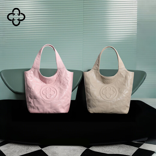 CASSILE Casile Tote Bag Women's Vegetable Tanned Cowhide Large Capacity Light Luxury Commuting Handheld Crossbody Bag Birthday Gift