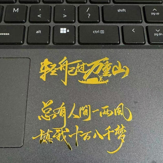 Yusen Yitingquan Quotes Metal Stickers Inspirational Quotes Creative Metal Stickers Light Boat has passed ten thousand mountains Mobile Phone Computer Pen No. L691 Reading Thousands of Books Silver
