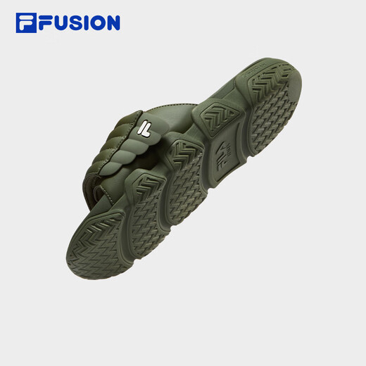 Fila Fusion Official Trendy Sports Slippers Bread Slippers Men's 2025 Été respirant