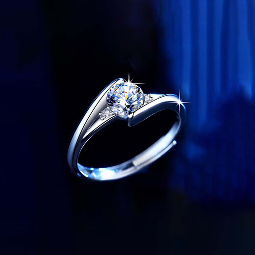 MZMZ platinum couple ring pt950 platinum knot engagement ring fashionable new double 12th birthday gift for girlfriend when/next day delivery - light luxury women's ring