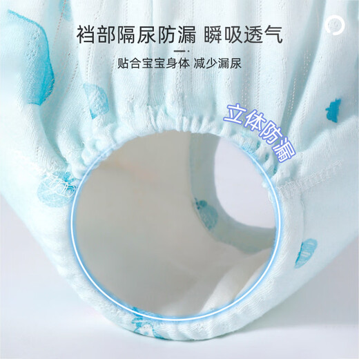 9i9 Baby Windelnhosen reines Baumwollwaschable Summer Mesh Toilet Training Hosen Baby Studie Hosen Pisse 2 Paar Piss Unterwäsche A25L