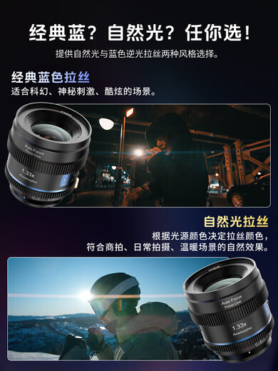 SIRUI S35 autofocus zoom lens 20mm T1.8 1.33x MFT mount (brushed blue)