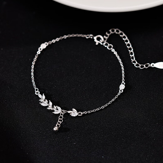 Shijun (SHIJUN) silver bracelet for women sterling silver 999 high-looking wheat ear for men, 2025 forest style bracelet niche personalized hand jewelry wheat ear bracelet