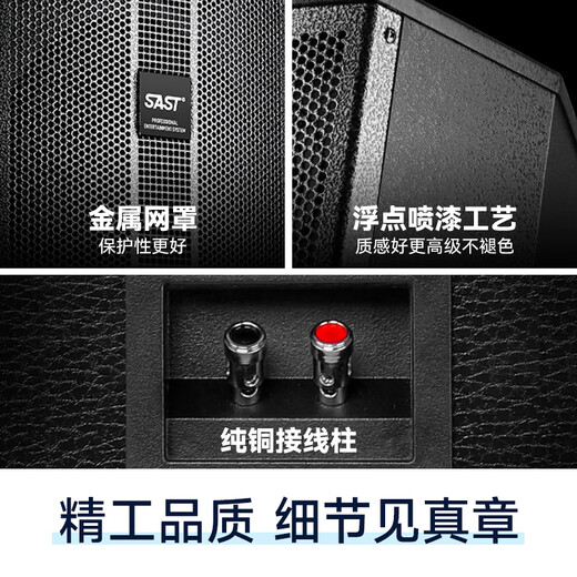XIANKE (SAST) Professional Small and Medom Tames Conference Equipo de audio Conjunto completo de amplificador de micrófono inalámbrico Juego de audio Conferencia de formación de música de fondo Conferencia especial Bluetooth Amplificador Bluetooth Altavoz montado en la pared [Dos conjuntos de audio de conferencia de 12 pulgadas] Micrófono dual (100-220 metros cuadrados)