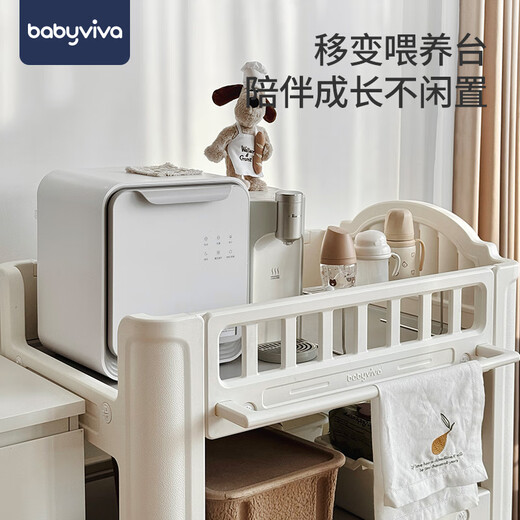 BABYVIVA尿布台婴儿护理台新生儿宝宝换尿不湿婴儿床多功能按摩抚触洗澡台 布台+乳胶垫【进口HDPE-食品级-0 其他 组装 框架结构