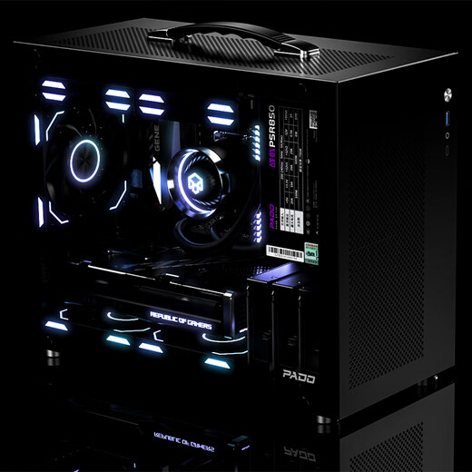 半岛铁盒（PADO）N4黑色MATX机箱 240水冷位/桌面便携式手提台式电脑主机外壳/迷你侧透玻璃/支持显卡长度360MM