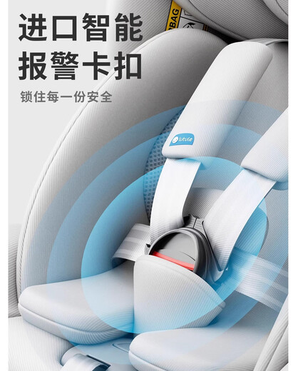 Lutule Tuqu Pro Pro Child Safety Seat Car 0-4-12-jährige Isiz-Auto-Adac für Baby Baby Smart Edition-Yueyan Grey + Cool Matte + Anti-Wear-Pad + Sonnenschutz