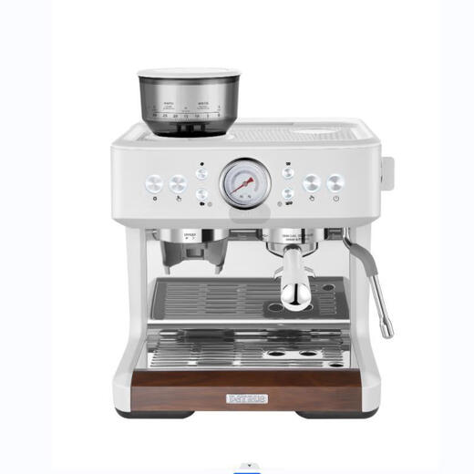 Petrus Dual-Kessel Italiener Voll halbautomatische Kaffeemaschine Haushaltsmilchmilch-Schaummaschine Schleifmaschine kleines Meersalz weiße PE3899 [offizielles Lagerhaus gerade Haare]